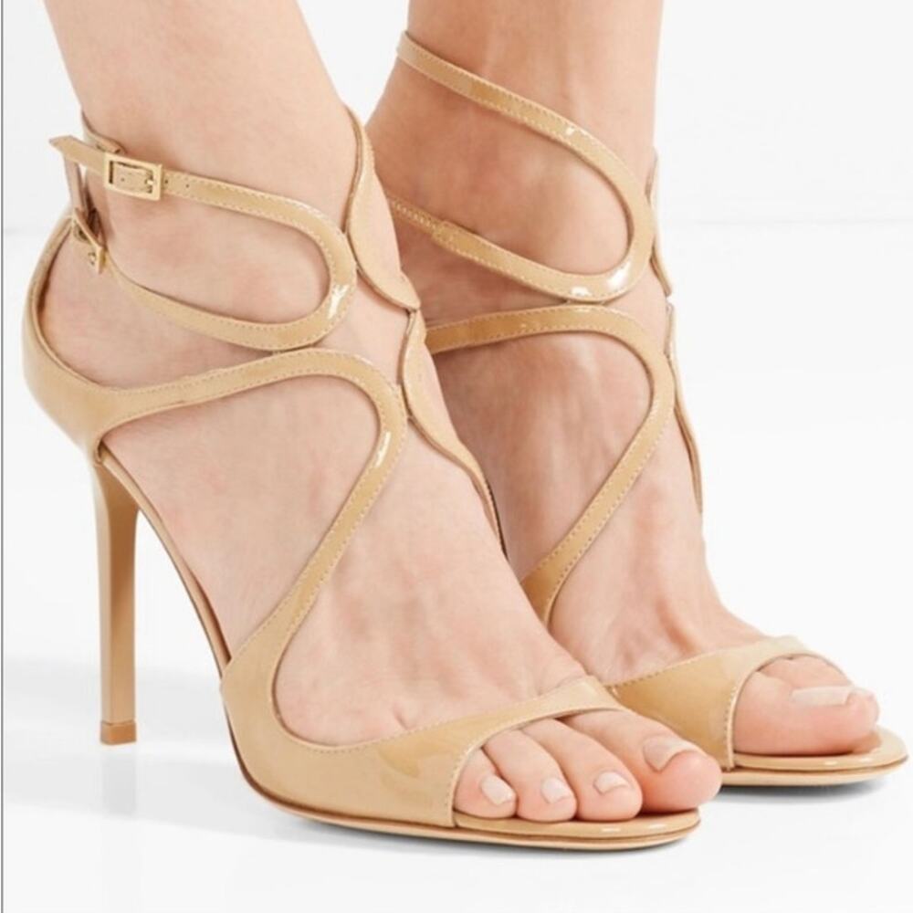Jimmy Choo Patent Lang Heels Size 37